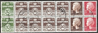 FRIMÆRKER DANMARK | 1981 - AFA HS 4 - Hæftesammentryk - Dobbeltstribe - Stemplet